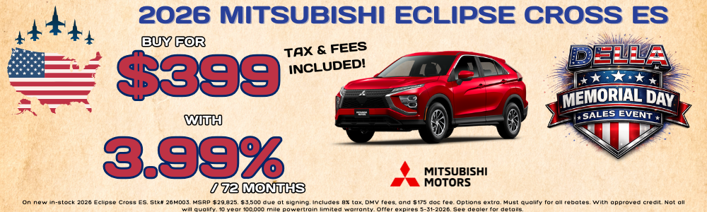 New Mitsubishi Eclipse Cross sale at DELLA Mitsubishi in Plattsburgh