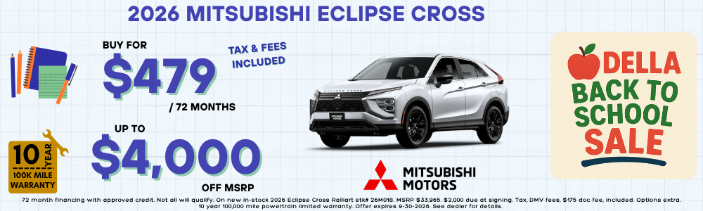 New Mitsubishi Eclipse Cross sale at DELLA Mitsubishi in Plattsburgh