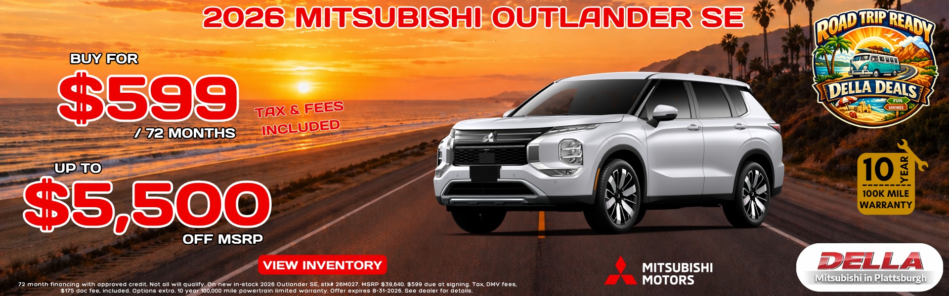 2026 Mitsubishi Outlander for sale in Plattsburgh