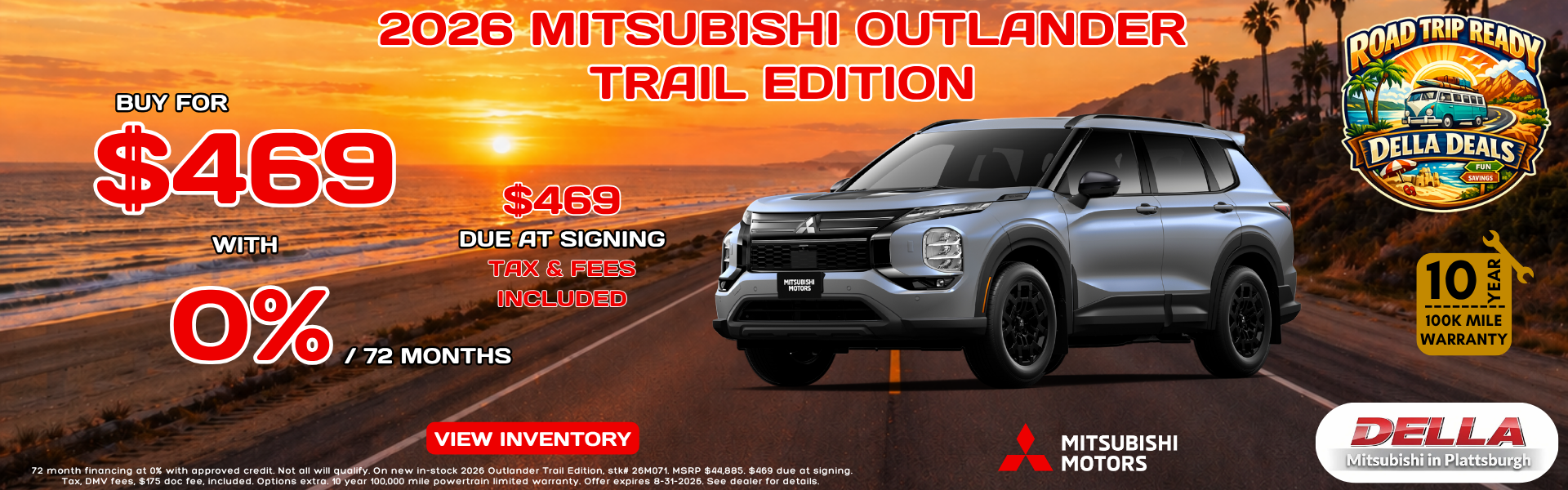 2026 Mitsubishi Outlander for sale in Plattsburgh
