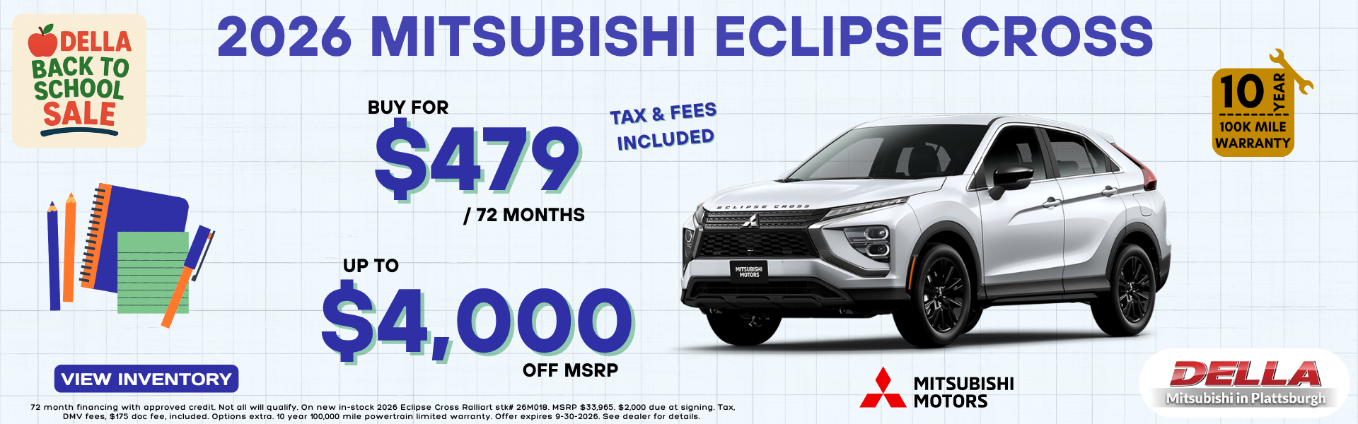 2026 Mitsubishi Eclipse Cross for sale in Plattsburgh