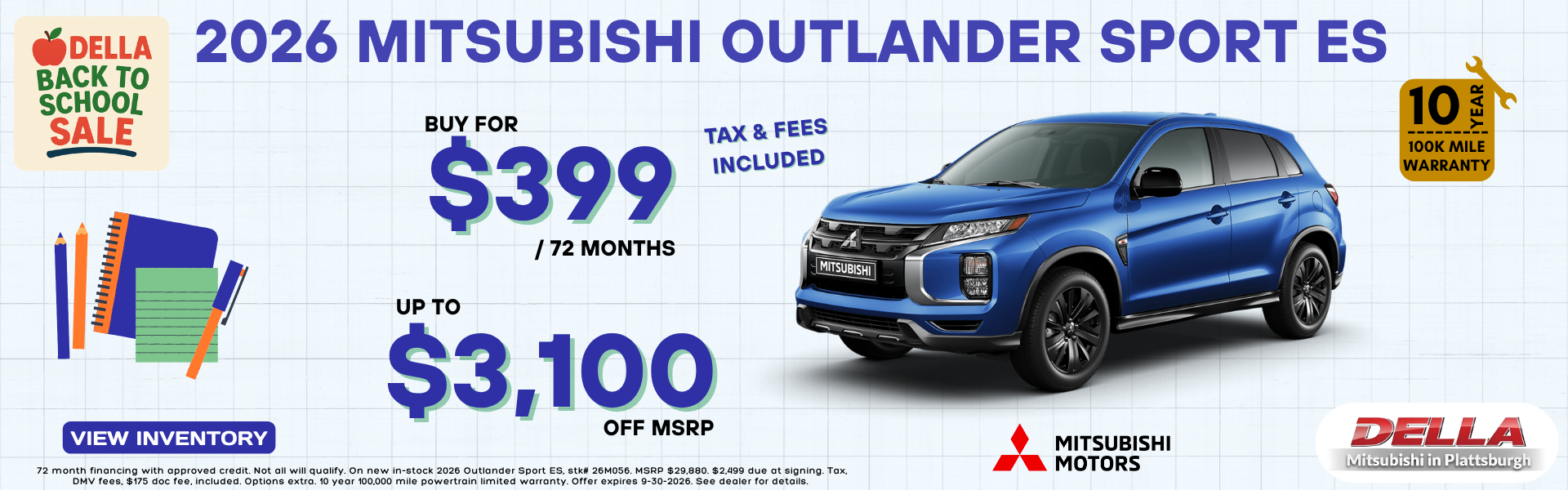 2026 Mitsubishi Outlander Sport for sale in Plattsburgh