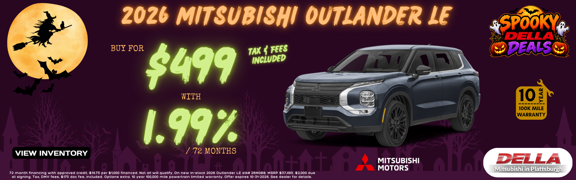 2026 Mitsubishi Outlander for sale in Plattsburgh