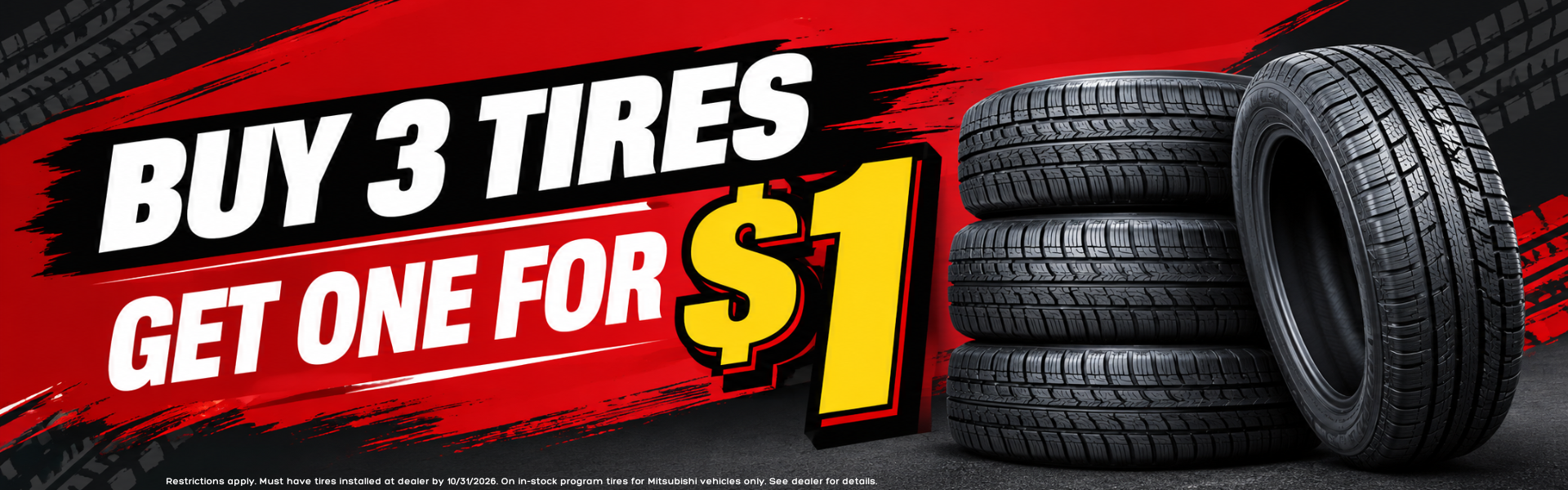 Tire Sale at DELLA Mitsubishi in Plattsburgh
